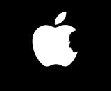 Apple Logo with Steve Jobs Face White Decal Sticker Peel And Stick