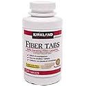 Kirkland Fiber Tabs - Helps Restore and Maintain Regularity & Relieve Constipation 360 Caplets (Compare with Fibercon)