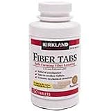 Kirkland Fiber Tabs - Helps Restore and Maintain Regularity & Relieve Constipation 360 Caplets (Compare with Fibercon)