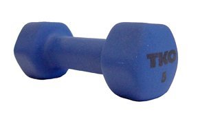 TKO 5 lb. Neoprene Dumbbell with Tri-Grip Handle
