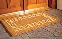 Greek Key Coir Coco Welcome Door Mat
