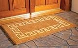 Greek Key Coir Coco Welcome Door Mat