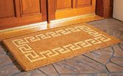 Greek Key Coir Coco Welcome Door Mat
