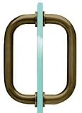 CRL 6 Oil Rub Bronze Tubular Back-to-Back 3/4 Diameter Shower Door Pull Handles