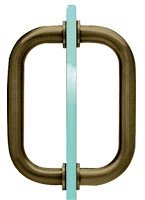 CRL 6 Oil Rub Bronze Tubular Back-to-Back 3/4 Diameter Shower Door Pull Handles