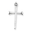Sterling Silver Antiqued Nail Cross Pendant