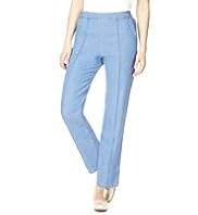 Classic Collection Straight Leg Pull On Denim Jeans