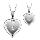 Mother and Daughter Diamond Accent Locket Set