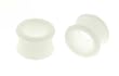Silicon Double Flare White Plug - 9/16'' - Sold as a Pair