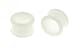 Silicon Double Flare White Plug - 9/16`` - Sold as a Pair