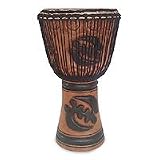 Wood djembe drum, 'God is Supreme'