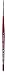 da Vinci Watercolor Series 1280 CosmoTop Spin Paint Brush, Medium Needle-Sharp Liner Synthetic with Red Handle, Size 4