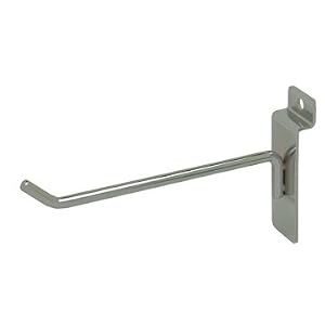 Buy Quality Store Fixture 6 Deluxe Slatwall Hook -Chrome -Box of 96 by QSF now!
