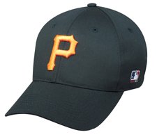 MLB ADULT Pittsburgh PIRATES Home ALL Black Hat Cap Adjustable Velcro TWILL