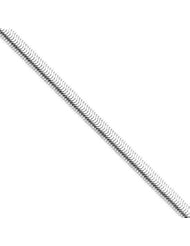 Sterling Silver 5mm Flat Oval Snake Chain QFS6-8"