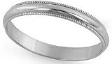 Platinum Milgrain Classic-Fit Wedding Band, 2.5mm Wide