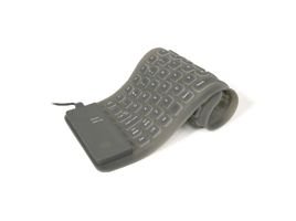 Flexible Foldable USB Keyboard Medical Washable Black strong and silent UK keyboard