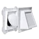 Builders Edge 140116774001 White Hooded Dryer Vent - 4