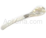 Mother of Pearl Caviar Spoon with sterling silver band - 5 size