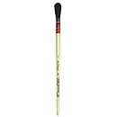 da Vinci Gilding Series 450 Gilder Duster Brush, Round Oval Black Goat Hair with Wood Handle, Size 2