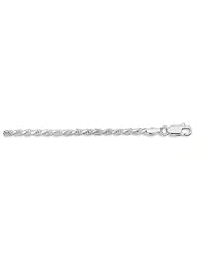 2.5mm Sterling Silver Diamond Cut Rope Chain