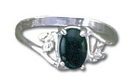Solid Sterling Silver Onyx Ring
