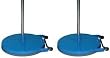 24" Standards with Wheels - Pair - Blue bases - Gym Equipment