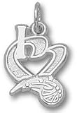 Orlando Magic 1/2 I Heart Logo Charm - Sterling Silver Jewelry