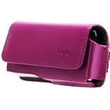 PREMIUM PURPLE HORIZONAL LEATHER CASE POUCH (With Interchangeable Belt Clips) for Blackberry Pearl 8100, 8130 / Samsung Glyde U940, Sway U650, Highlight T749 / LG Glance VX7100, CF360, LX370 / Motorola Renew W233, Active W450, VE240 Retail Packaging