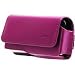 PREMIUM PURPLE HORIZONAL LEATHER CASE POUCH (With Interchangeable Belt Clips) for Blackberry Pearl 8100, 8130 / Samsung Glyde U940, Sway U650, Highlight T749 / LG Glance VX7100, CF360, LX370 / Motorola Renew W233, Active W450, VE240 Retail Packaging