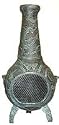 Blue Rooster - ALCH017-AG - Butterfly Cast Aluminum Chiminea - Antique Green - Large