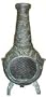 Blue Rooster - ALCH017GK-GA - Butterfly Cast Aluminum Chiminea w/Gas Kit - Gold Accent - Large