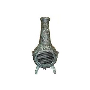 Blue Rooster - ALCH017GK-CH - Butterfly Cast Aluminum Chiminea w Gas Kit - Charcoal -... by 