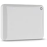 Toshiba Canvio Connect II 1TB Portable Hard Drive, White (HDTC810XW3A1)