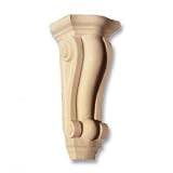Hand Carved Hard wood Traditional Corbel. 5"H X 2-1/4"W X 1-3/4"D, Onlay Applique