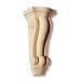 Hand Carved Hard wood Traditional Corbel. 5H X 2-1/4W X 1-3/4D, Onlay Applique