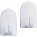 Adhesive Plastic Hooks - Clear - Set of 6 by Interdesign