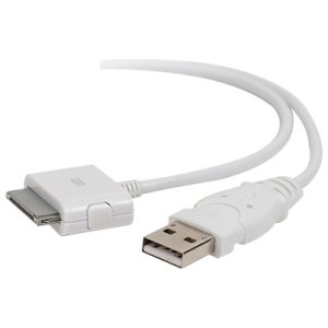 Belkin - iPod charging / data cable - USB - 30-pin dock connector (M) - 4 pin USB Type A (M) - 6 ft - black