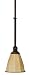 American Fluorescent FAP113RBSCT Faceted Blown Glass Pendant, Oil Rubbed Bronze