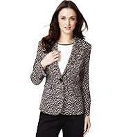 Single Breasted 1 Button Animal Print Blazer