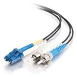 Cables To Go 33323 LC/ST Duplex 9/125 Single-Mode Fiber Patch Cable (5 Meters, Black)