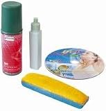 Produkt-Bild: CD+DVD Reinigungsset mit Laserlinsen Reinigungs CD, Reinigungsfl&uuml;ssikeit und Schwamm