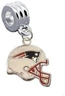 New England Patriots HELMET Universal European Bracelet Charm Fit Pandora, Troll, Biagi, Chamilia & More