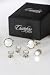 Cufflinks and Studs - Mother of Pearl Circular Center with Diamond Cut Edge