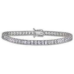 3mm Princess Cut Cubic Zirconia Tennis Bracelet in 14K White Gold by Ultra Diamonds