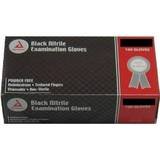 Dynarex Black Nitrile Exam Gloves, Heavy-Duty, Powder Free, Medium, Box/100