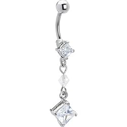 Vintage Southwest Diamond Shape Dangle Belly Ring