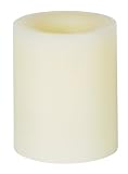 Candle Impressions CA25000CH 4-Inch Vanilla Scented Flameless Round Wax Candle, Champagne