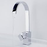 Single Handle Centerset Bathroom Vessel Sink Faucet with Swivel Spout, Chrome