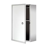 Croydex WC846005YW Trent Lockable Med Cabinet, Stainless